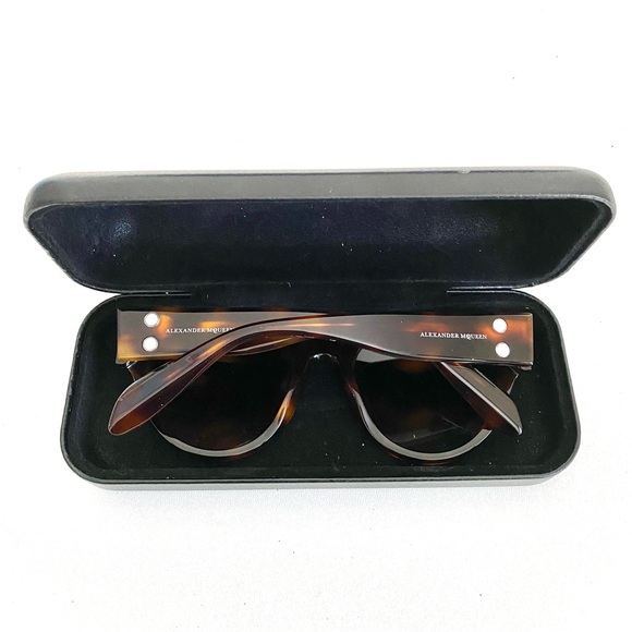 Alexander McQueen Tortoise Shell Sunglasses - AM0054S Preowned - Picture 12 of 13